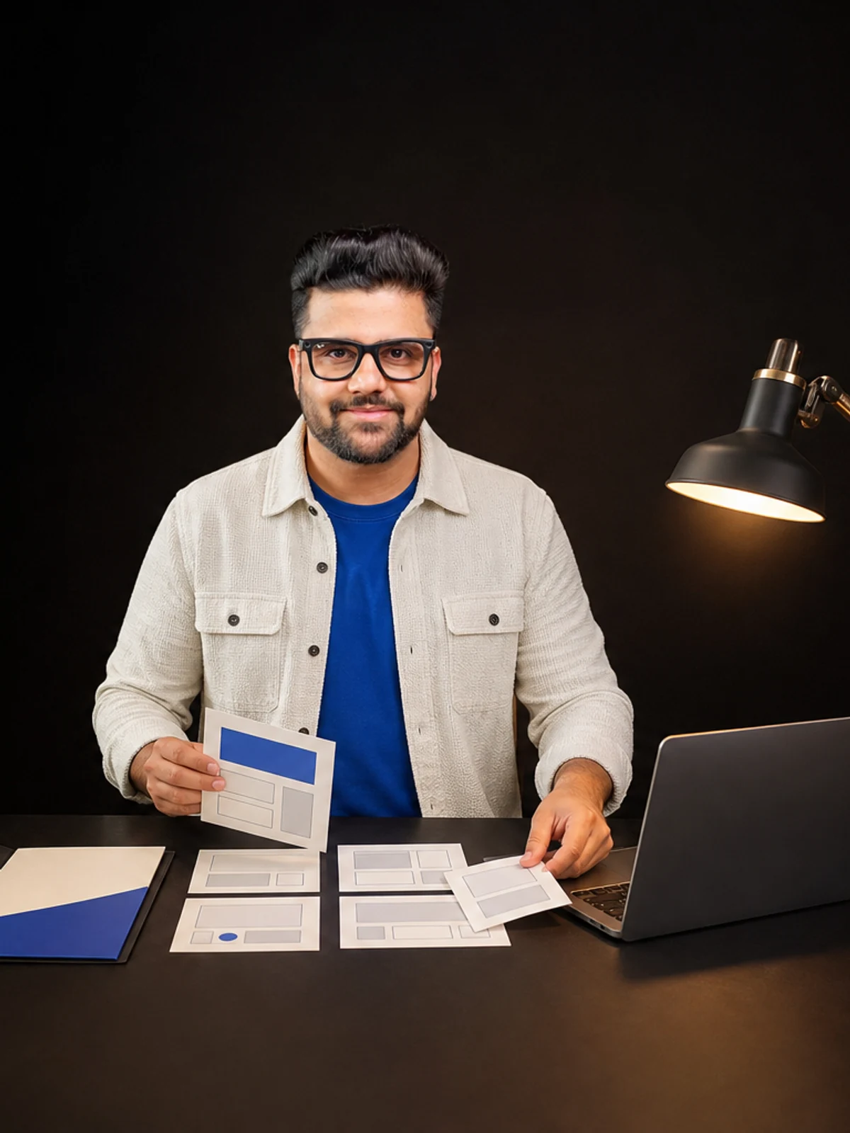 Sahil Khanna in the artwork for Website Made Easy
